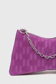 Замшева сумочка Karl Lagerfeld колір рожевий
