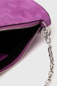 Замшева сумочка Karl Lagerfeld колір рожевий