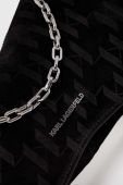 Замшева сумочка Karl Lagerfeld колір чорний (3520576)