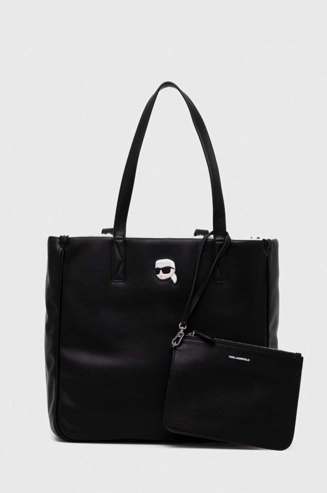 Двостороння сумочка Karl Lagerfeld колір чорний (3493836)