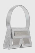 Шкіряна сумочка Karl Lagerfeld колір срібний (3490514)