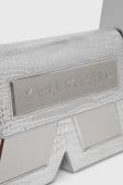 Шкіряна сумочка Karl Lagerfeld колір срібний (3490514)