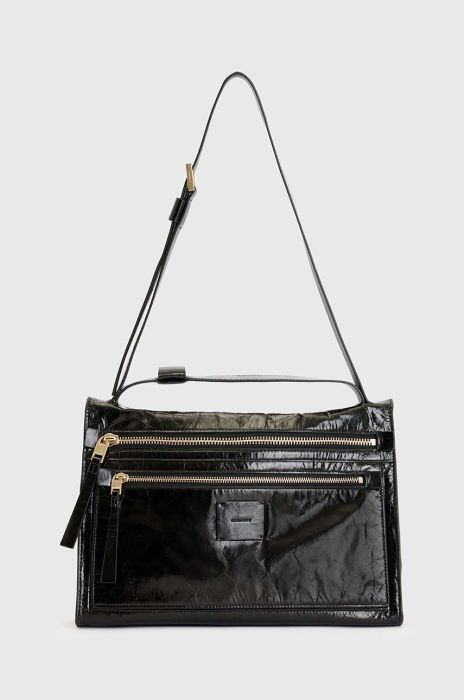 Шкіряна сумочка AllSaints Renee колір чорний Шкіряна сумочка AllSaints Renee колір чорний