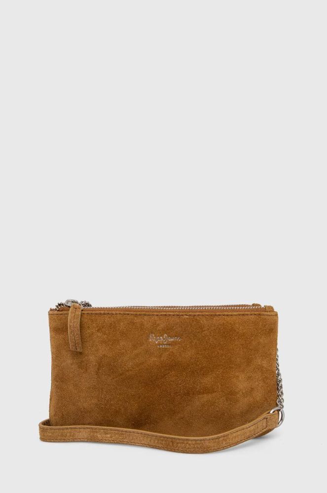 Замшева сумочка Pepe Jeans колір коричневий (3583245)