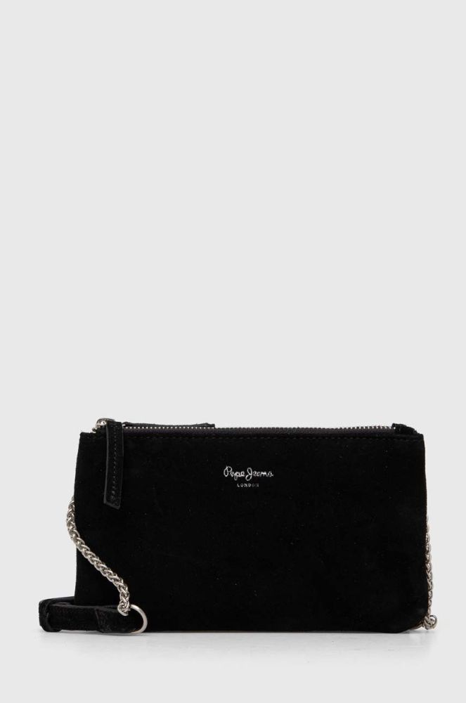 Замшева сумочка Pepe Jeans колір чорний (3583246)
