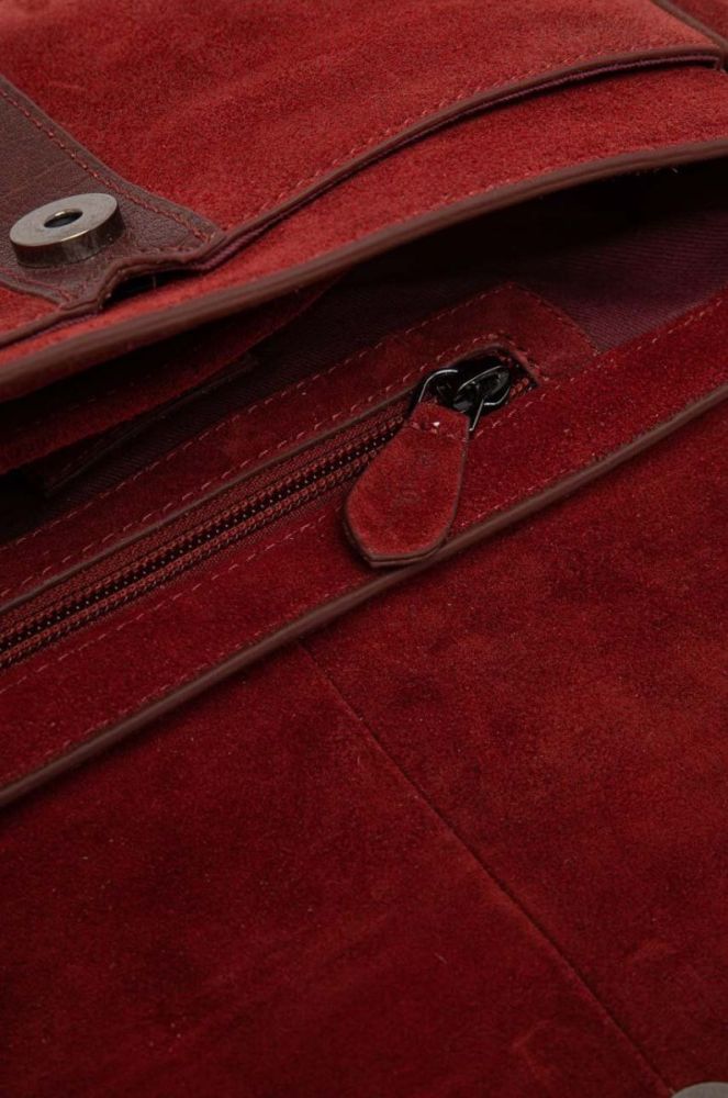 Замшева сумочка Pepe Jeans колір червоний фото 5