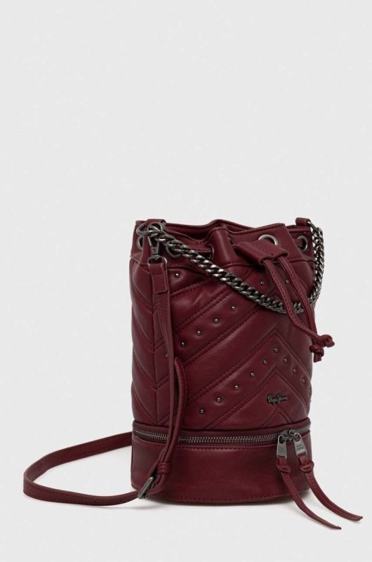 Сумочка Pepe Jeans колір бордовий (3520595) фото 2