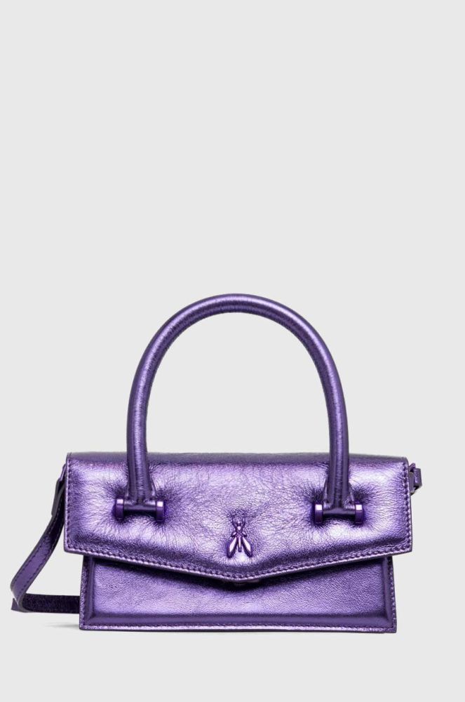 Шкіряна сумочка Patrizia Pepe колір фіолетовий (3657772)