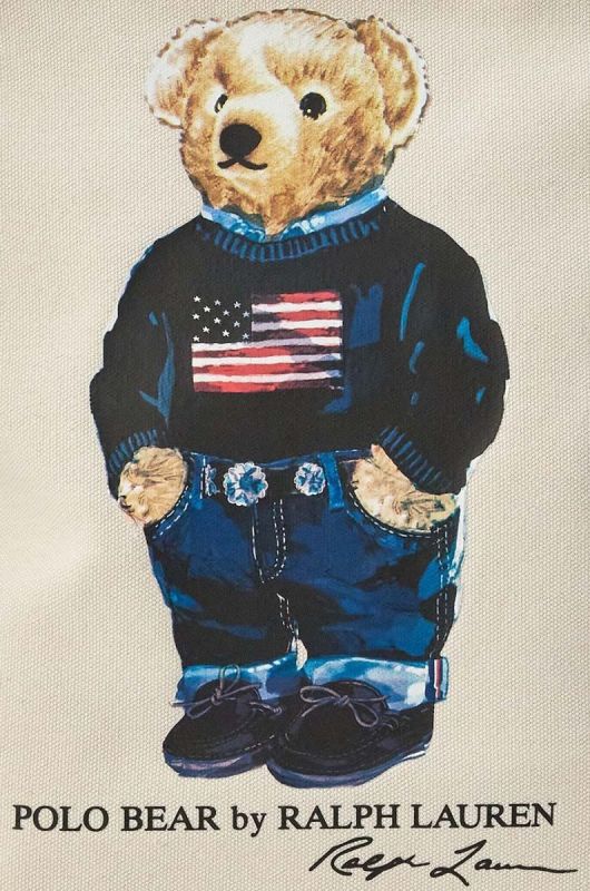 Сумка-тоут дитяча бавовняна Polo Ralph Lauren колір бежевий фото 4
