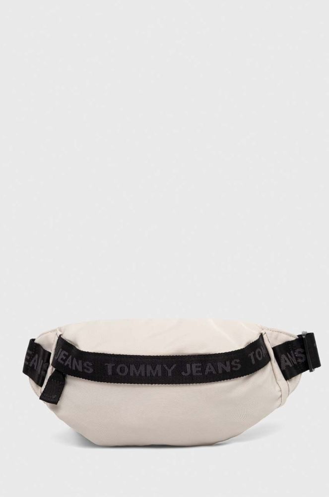 Сумка на пояс Tommy Jeans колір бежевий