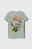 Дитяча бавовняна футболка Guess колір бірюзовий з принтом (3404853)
