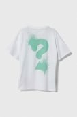 Дитяча бавовняна футболка Guess колір білий з принтом (3373589)