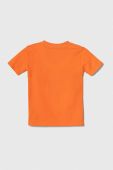 Дитяча бавовняна футболка Guess колір помаранчевий з принтом (3366837)