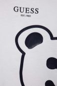 Дитяча бавовняна футболка Guess колір білий з принтом (3328682)