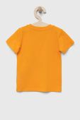 Дитяча бавовняна футболка Guess колір помаранчевий з принтом (3328692)