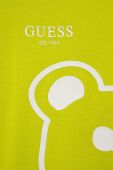 Дитяча бавовняна футболка Guess колір зелений з принтом (3328672)