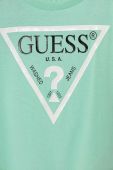Дитяча бавовняна футболка Guess колір бірюзовий з принтом (3366877)