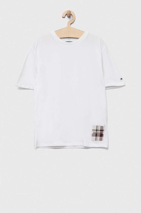 Дитяча футболка Tommy Hilfiger колір білий з аплікацією (3313548)