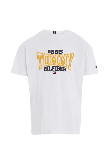 Дитяча бавовняна футболка Tommy Hilfiger колір білий з принтом (3313595)