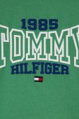 Дитяча бавовняна футболка Tommy Hilfiger колір зелений з принтом (3313586)