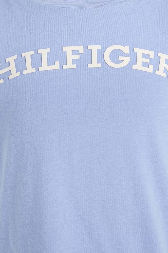Дитяча бавовняна футболка Tommy Hilfiger колір бірюзовий з принтом (3313615) фото 3