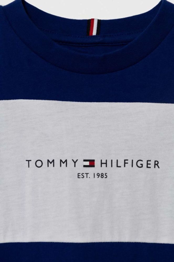 Дитяча бавовняна футболка Tommy Hilfiger колір синій візерунок (3325599) фото 3