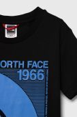 Дитяча бавовняна футболка The North Face B GRAPHIC S/S TEE 1 колір чорний з принтом