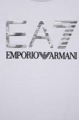 Дитяча бавовняна футболка EA7 Emporio Armani колір білий з принтом (3306250)