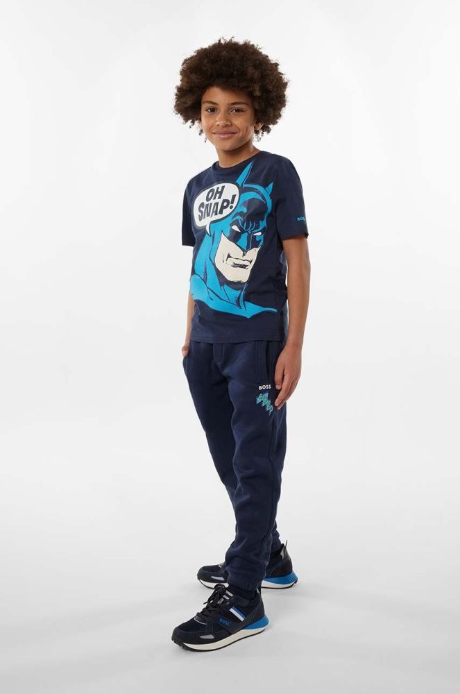 Дитяча футболка BOSS колір синій з принтом (3633646)
