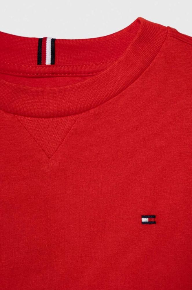 Дитяча бавовняна футболка Tommy Hilfiger колір червоний однотонний (3451645) фото 3