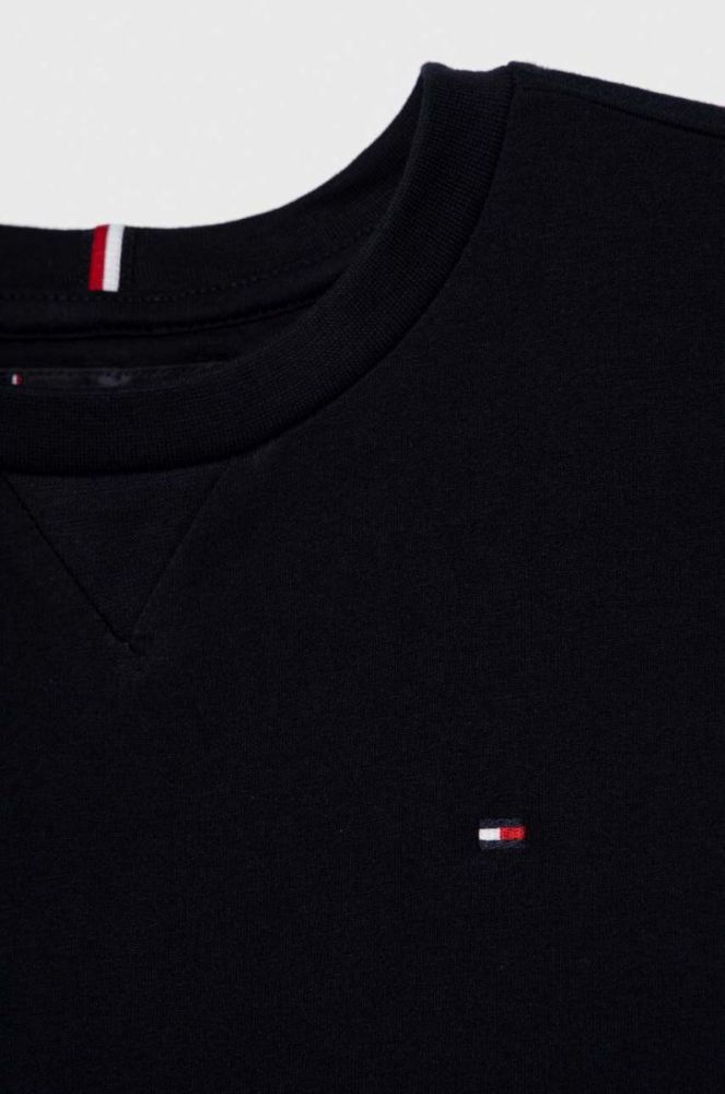 Дитяча бавовняна футболка Tommy Hilfiger колір синій однотонний фото 3