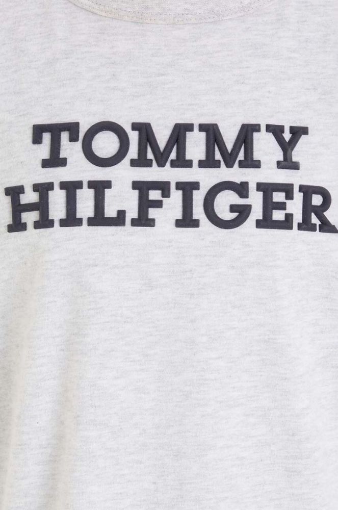 Дитяча бавовняна футболка Tommy Hilfiger колір сірий з принтом (3529670) фото 3