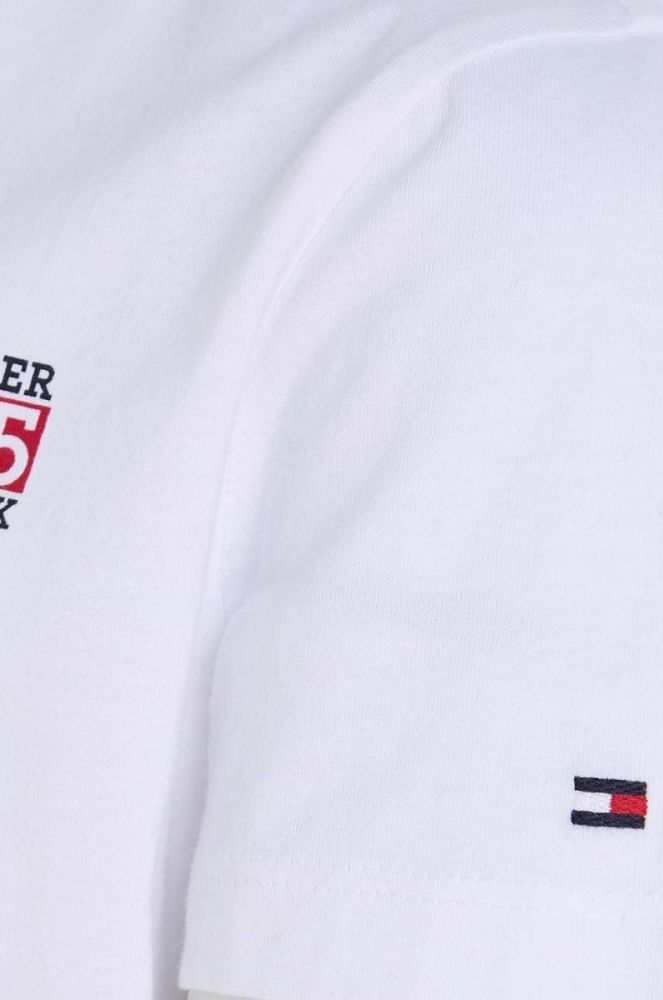 Дитяча бавовняна футболка Tommy Hilfiger колір білий з принтом (3451714) фото 3
