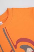 Дитяча бавовняна футболка Coccodrillo колір помаранчевий з принтом