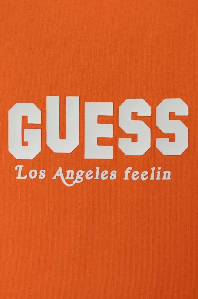 Дитяча футболка Guess колір помаранчевий з принтом фото 3