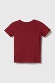 Дитяча бавовняна футболка Pepe Jeans колір бордовий з принтом (3486987)