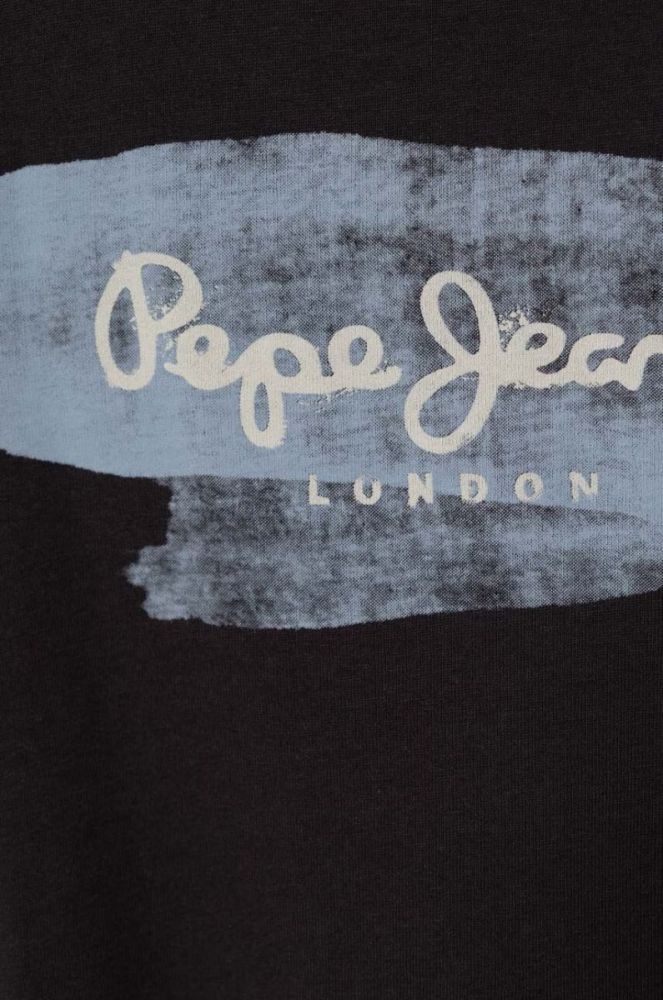 Дитяча бавовняна футболка Pepe Jeans колір сірий з принтом (3486994) фото 3