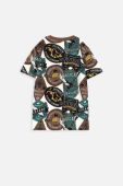 Дитяча бавовняна футболка Coccodrillo візерунок колір барвистий (3586407)