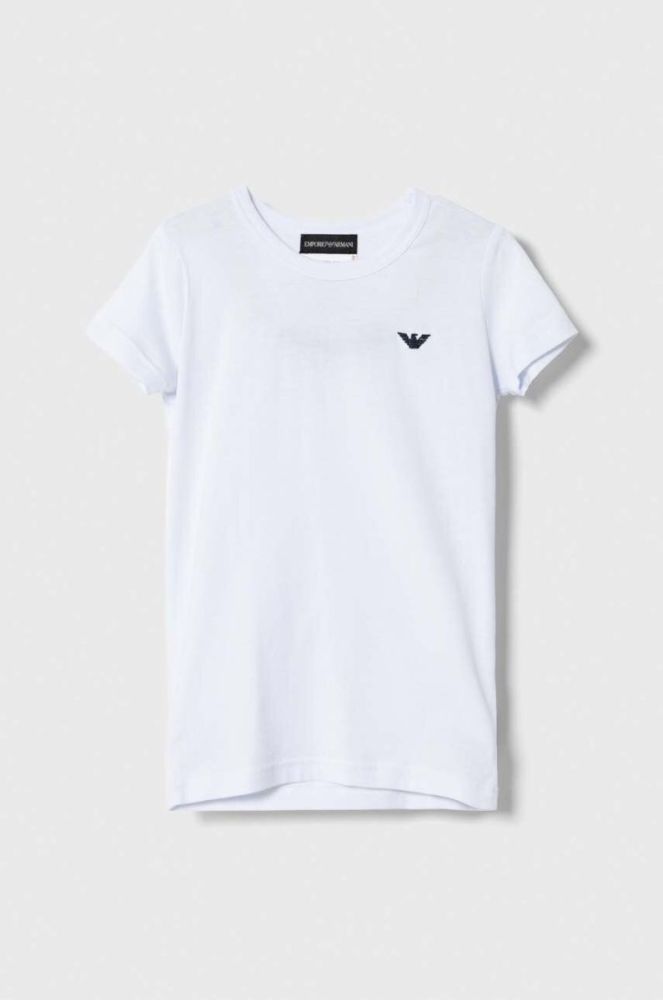 Дитяча футболка Emporio Armani 2-pack колір білий однотонний фото 2