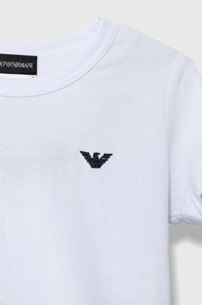 Дитяча футболка Emporio Armani 2-pack колір білий однотонний фото 6