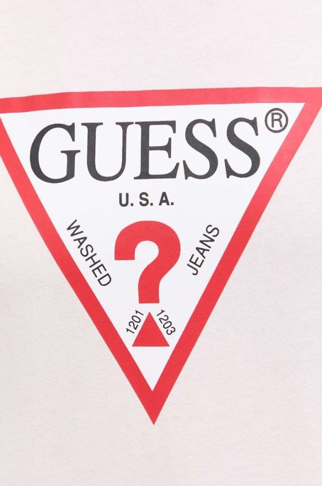 Бавовняна футболка Guess колір рожевий (3303157) фото 5