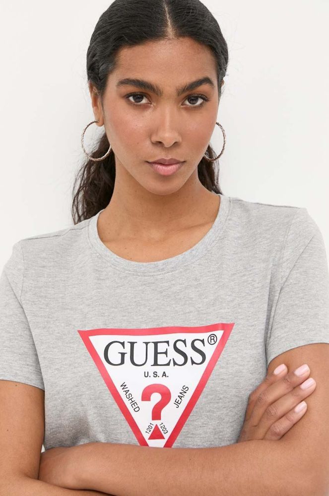 Бавовняна футболка Guess колір сірий (3303172)