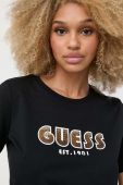 Бавовняна футболка Guess колір чорний (3333294)