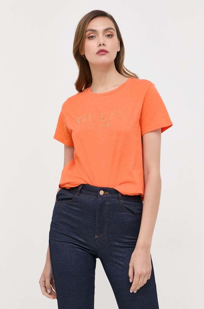 Бавовняна футболка Guess колір помаранчевий (3306275)