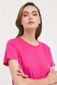 Бавовняна футболка Guess колір рожевий (3306280)