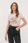 Бавовняна футболка Guess колір рожевий (3303255)