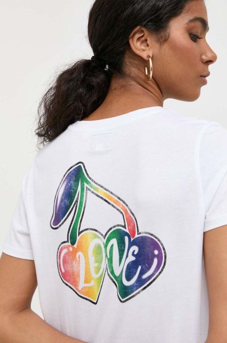 Бавовняна футболка Guess колір білий (3310498)