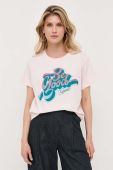 Бавовняна футболка Guess колір рожевий (3306302)