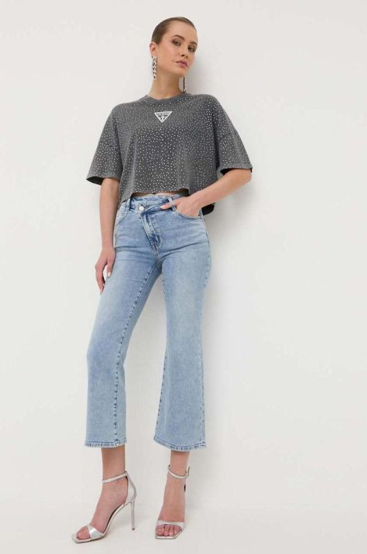 Бавовняна футболка Guess колір сірий (3330682) фото 2