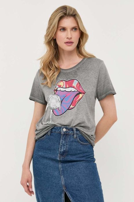 Футболка Guess жіноча колір сірий (3313716)